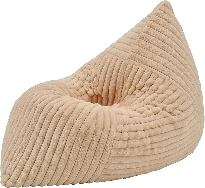 Hobestluk Bean Bag Chair 3 in 1 Convertible Small Boneless Bean Bag | KHAKI-A,Machine Washable,Removable Cover,Easy Convert And Install, Floor Bed,For Livingroom Bedroom by YourHomeDeservesMore