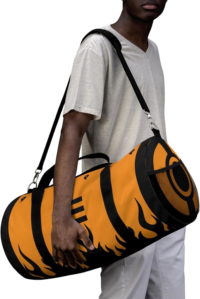 Anime Gym Bag for Women Men - Large Capacity Waterproof Workout Fitness Travel Sports Bags Fashion Street Camping ExpandaCLe Carry On Duffle Bag For Couple (Yellow Nne Tails) PTY - Image 2