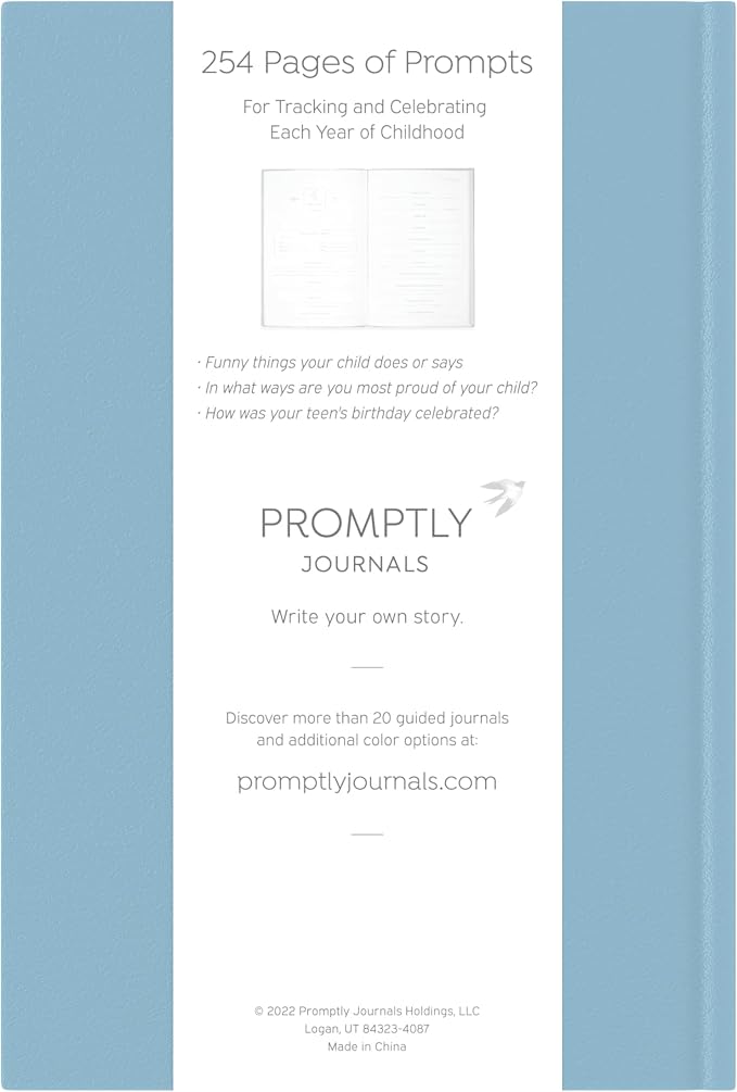 A Complete Childhood History: From Pregnancy to 18 Years Old (Dusty Blue, Leatherette) | Baby Book and Pregnancy Journal | Baby Memory Book - Image 2