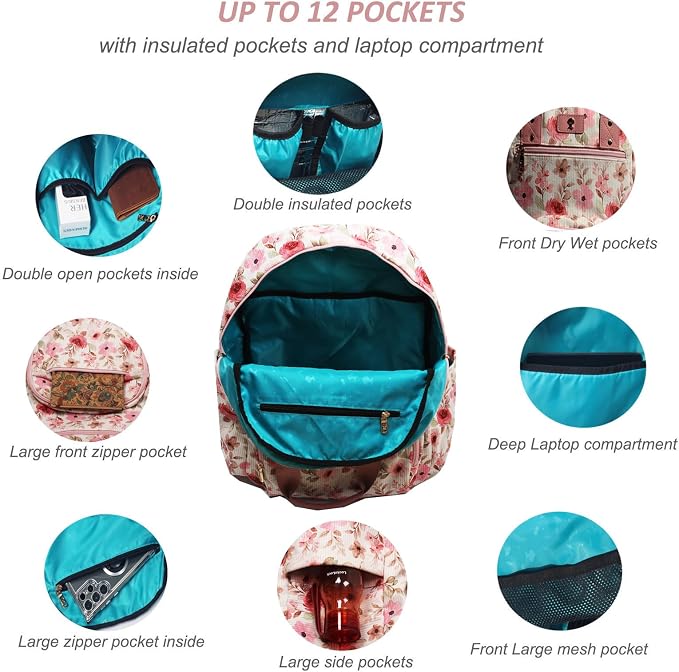 Diaper Bag Backpack Corduroy Multifunction Baby Fashion Travel Pack office Laptop Bag - Image 4