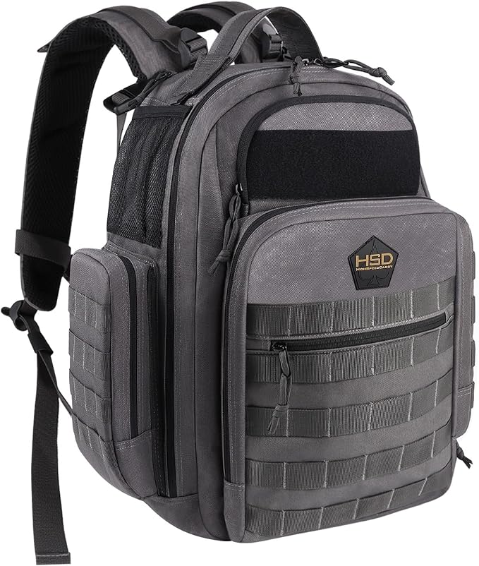 Diaper Bag Backpack with Diaper Changing Mat - Waterproof Military-Grade Baby Travel Bag - Spacious Design for Moms and Dads on the Go with Toddlers Baby Bag - Gunmetal Gray by HighSpeedDaddy