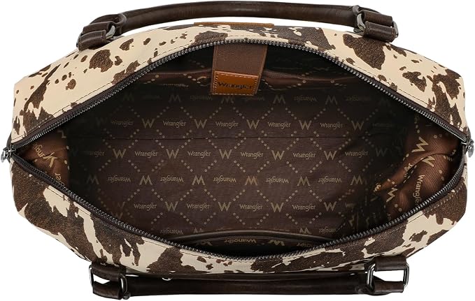 Wrangler Duffel Bag for Travel Large Weekender Bags for Women Waterproof Carry On Overnight Bag AR-WG-HB-294-5110-COW-CF - Image 5
