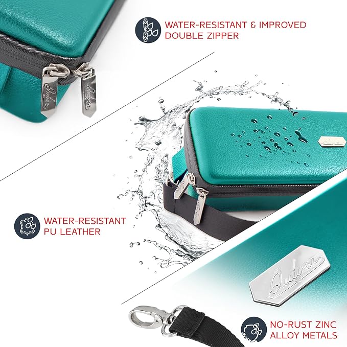 Teal Bolt Card Carrying Case fits PM Cards and other TCG Games - Storage Bag for Playing/Trading Cards and Deck Box (Straps, Dividers & 100 Apollo Card Sleeves) | Fits 800+ cards, PU leather, adjustable velcro dividers, shoulder strap, 100 Apollo sleev... - Image 2