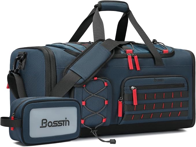BOSSTIN Gym Bag for Men & Women, 45L-50L Expandable Sports Duffle Bag | Convertible Duffel Backpack, Comes with Toiletry Bag, Shoe Compartment & Wet Pocket, for Workout, Weekender, Overnight Travel by BOSSTIN