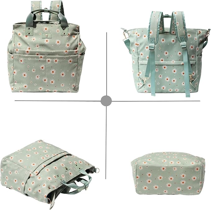 Diaper Tote Bag Totepack Backpack Crossbody Bag 3 in 1 for Women Laptop Backpack Multifunctional with Insulated Pockets - Image 7