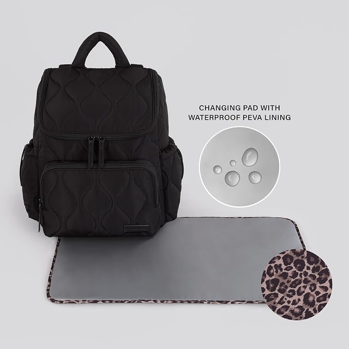 Motherhood Gathered Pocket Backpack Diaper Bag with Stroller Straps - Image 5