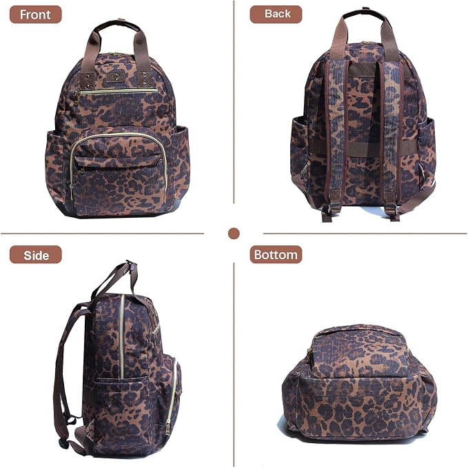 Diaper Bag Backpack Corduroy Multifunction Baby Fashion Travel Pack office Laptop Bag - Image 7