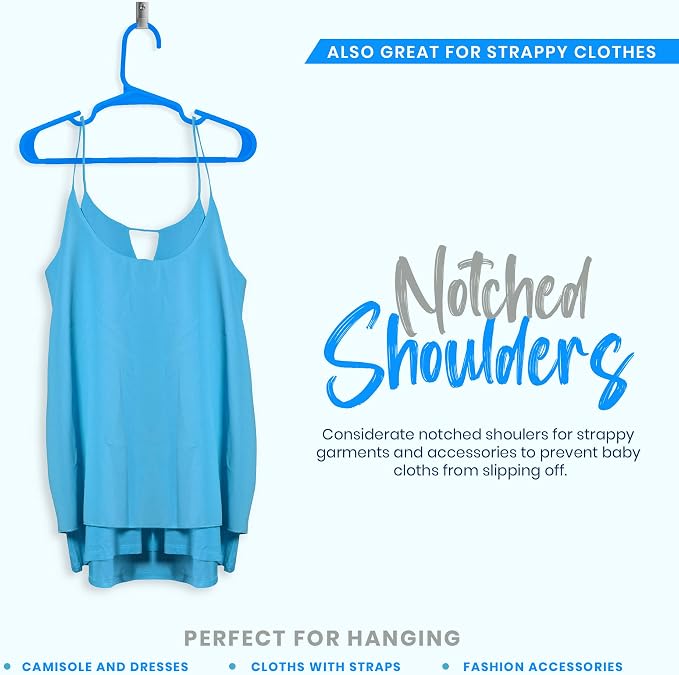 Utopia Home Kids Hangers 20 Pack – 11.5 Inch Baby Closet Hangers Blue | Plastic baby hangers | Fits children's & infant clothes | Gentle on delicate garments - Image 7