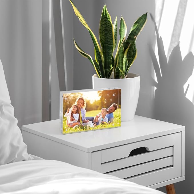 SYNTRIFIC Acrylic Frame 5x7, 5 x 7 Acrylic Picture Frame 6 PACK Clear Double Sided Magnetic Picture Frame, Free Standing Desktop Acrylic Photo Frame Display,Lucite Frame,10+10mm Thickness Magnetic | Clear Lucite Frames, Stand on Desk, Horizontal and Ve... - Image 8
