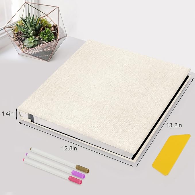 Zesthouse Large 18In Photo Album Self Adhesive 60 Pages, Scrapbook Albums with Sticky Page Holds 10x12 & 8x10 & 5X7 & 4x6 Pictures, DIY Photo Book Ideal Gift for Family Wedding Baby - Image 2