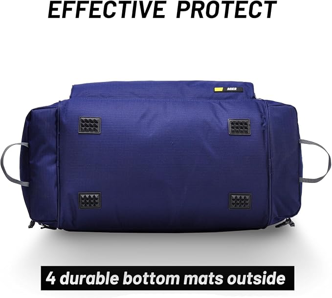 MIER Large Gym Bag for Men 60L Duffel Bag with Shoe Compartment | Lightweight & Durable Sports Duffles; Suited for Workout Fitness Travel Weekender; Water Resistant; Adjustable Shoulder Strap - Image 4