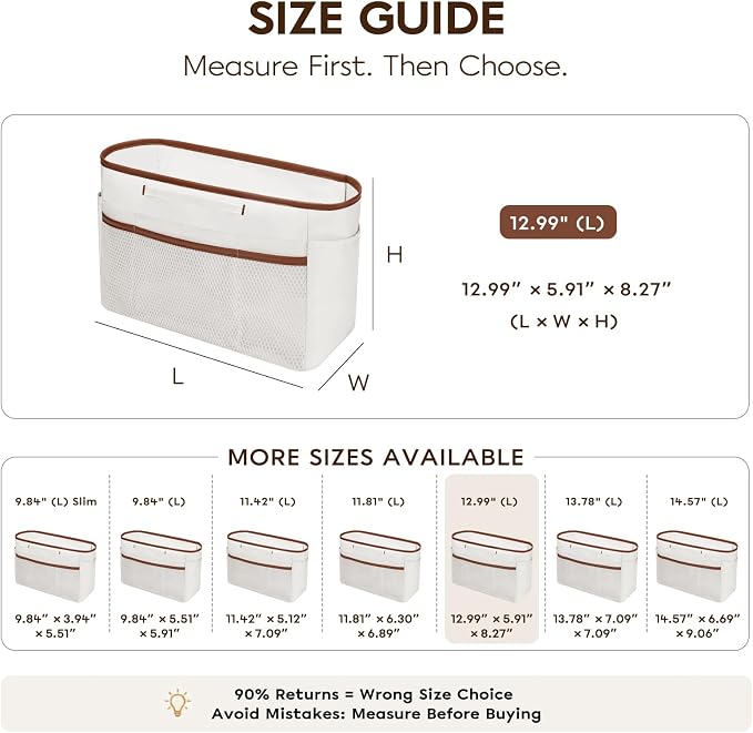 GIVLEFLY Purse Organizer Insert for Tote Bag, 12.99 Inch Satin Bag Organizer, Multi Pocket Handbag Organizer for Everyday Totes - Image 4