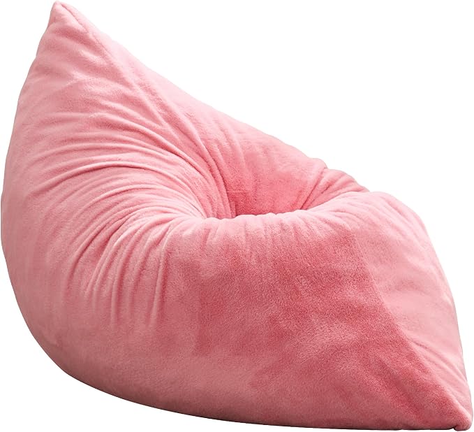 Hobestluk Adult Bean Bag Chair 3 in 1 Convertible Large Bean Bag Sofa | Plush Pink,Machine Washable,Removable Cover,Easy Convert And Install, Oversied Floor Bed,For Livingroom Bedroom - Image 9