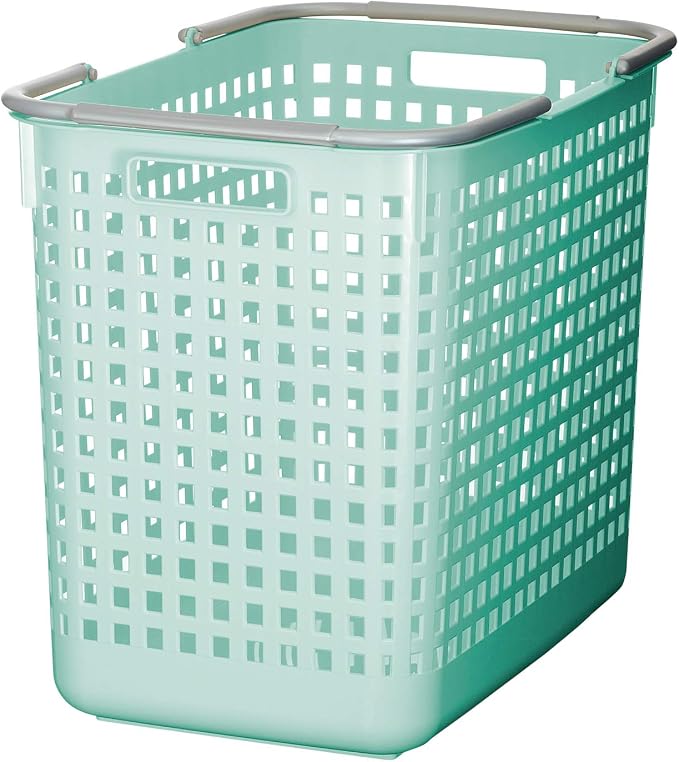 Like-it │SCB-5 │Daily use inside or outside. Movable handles make it easy to carry around. | Portable large basket for kitchen, laundry and kids room. | 18.7 x 12.2 x 15.47" | Mint blue | 10.57 gal by Like-it