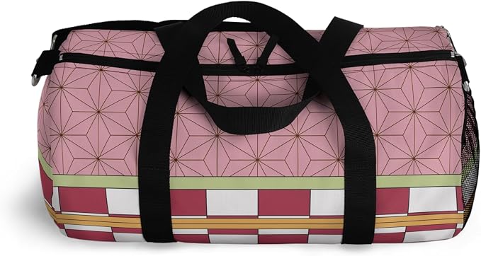 Anime Gym Bag for Women Men - Large Capacity Waterproof Workout Fitness Travel Sports Bags Fashion Street Camping Expandable Carry On Duffle Bag For Couple (Pink Nzka) PTY - Image 4