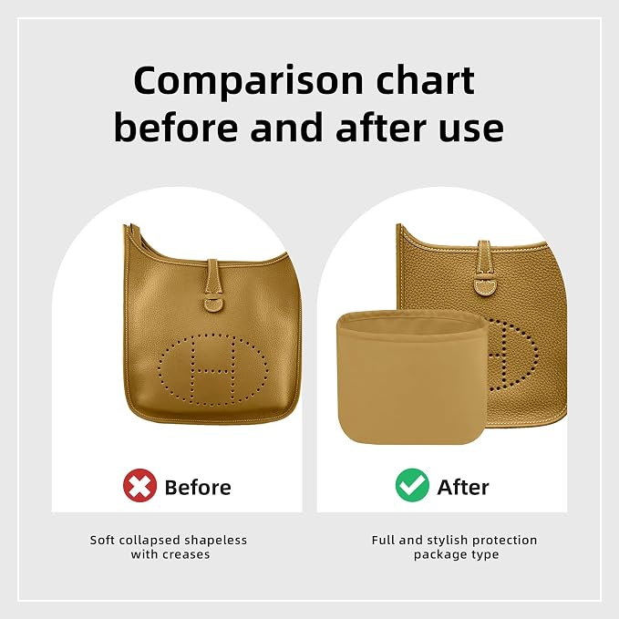 DGAZ Silk Purse Organizer Insert for Evelyne Bag(Biscuit color,GM) | Soft and Lightweight,Perfect Fit,Multi-pocket Storage,Bag Protector,Luxury Bag Care,Handmade,for Smooth Bag Organizer - Image 4