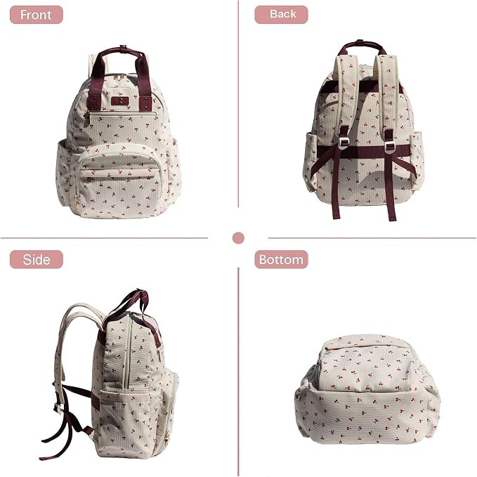 Diaper Bag Backpack Corduroy Multifunction Baby Fashion Travel Pack office Laptop Bag - Image 7