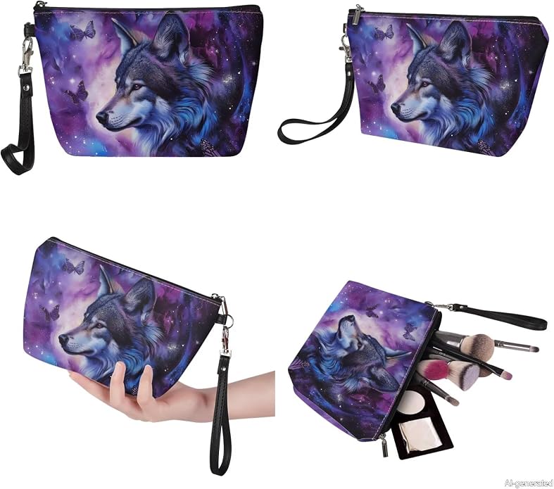 GIFTPUZZ Women Top Handle Bags Handbags with Zipper Leather Wallet Cash Card Phone Holder and Makeup Bag Set 3pcs - Image 6
