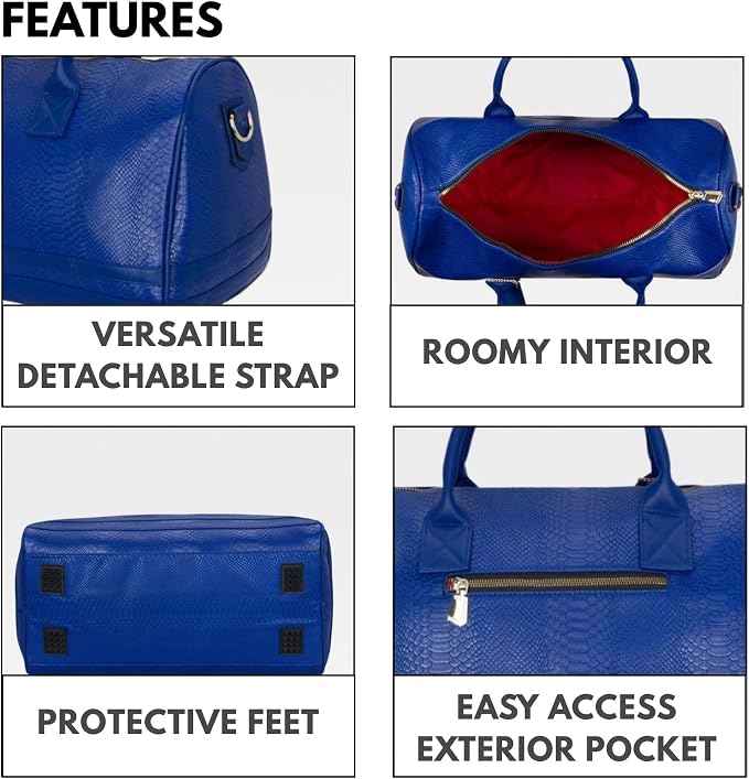 Tote&Carry Apollo 2 Duffle Bag for Travel Women & Men, TSA Approved Carry On Duffel Bag, Premium Vegan Leather w/Gold Hardware, Durable Weekender Luggage for Gym, Sports, Overnight & All-Purpose Use - Image 4