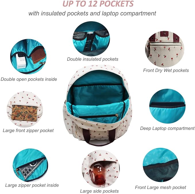 Diaper Bag Backpack Corduroy Multifunction Baby Fashion Travel Pack office Laptop Bag - Image 4