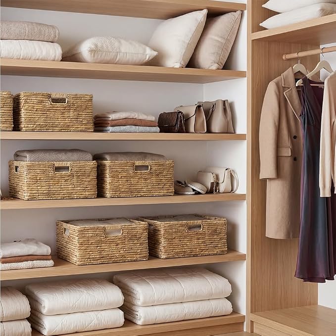 StorageWorks Extra Large Wicker Baskets for Storage, Water Hyacinth, 1-Pack | Wicker Storage Baskets for Shelves, Large Storage Baskets, Pantry Organizers and Storage, Decorative Baskets,16½" x 13" x 7½" - Image 7