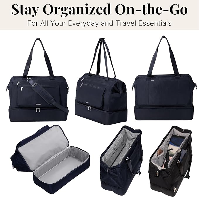 Modern Weekender - Lightweight 18"x15.7"x9.4" Duffel Carry-on Travel Bag for Women - Image 5