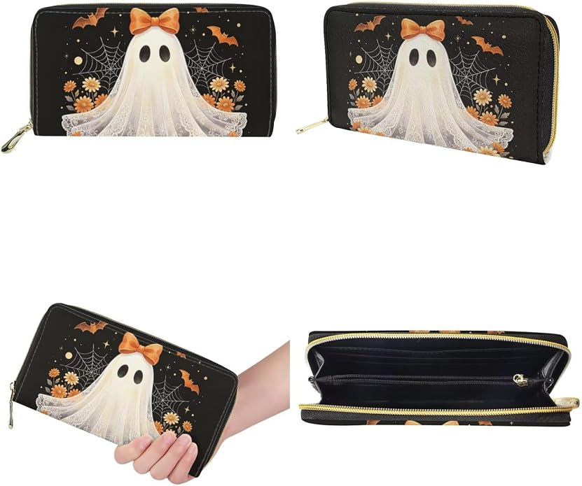 GIFTPUZZ Women Top Handle Bags Handbags with Zipper Leather Wallet Cash Card Phone Holder and Makeup Bag Set 3pcs - Image 7