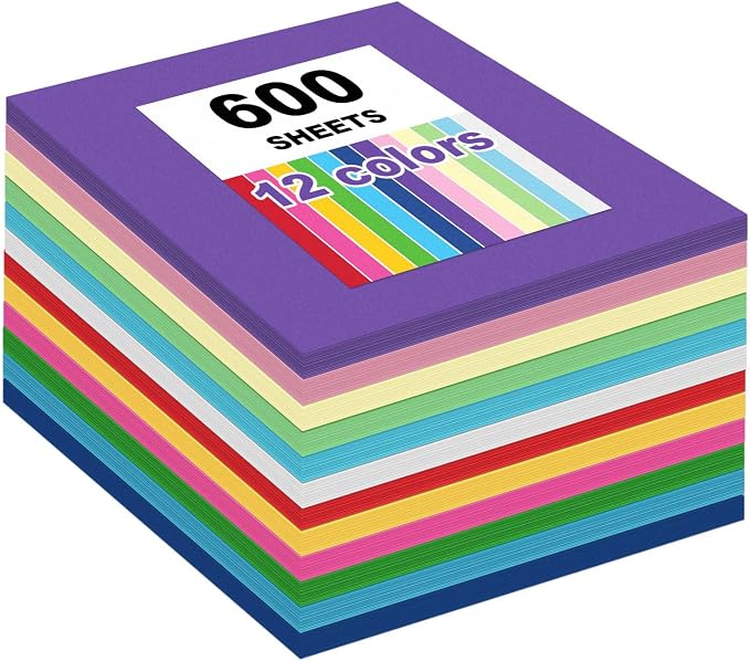 Construction Paper Assorted Color 1218 Bulk Construction Paper for Craft by UDAREIT