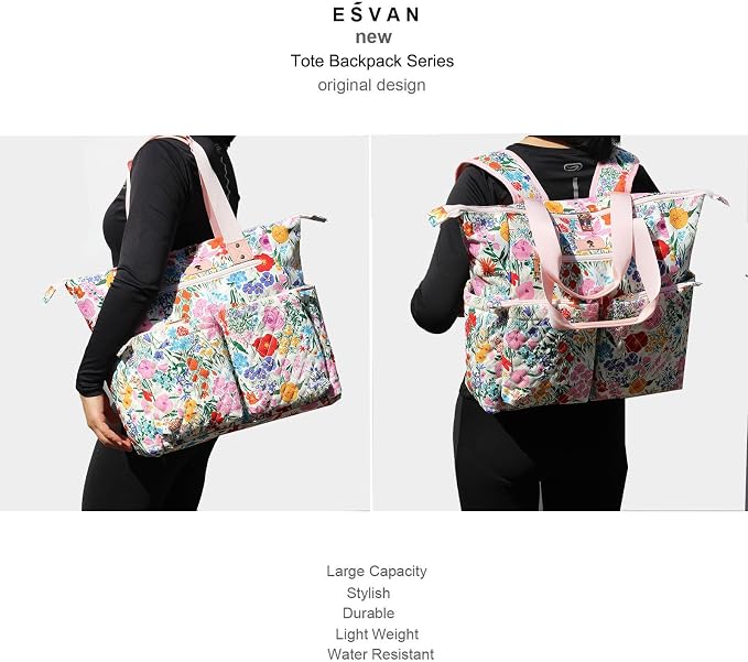 Diaper Tote Bag Totepack Backpack 2 in 1 for Women Multifunctional Large Capacity with Insulated Pockets Travel | Multifunctional - Image 6