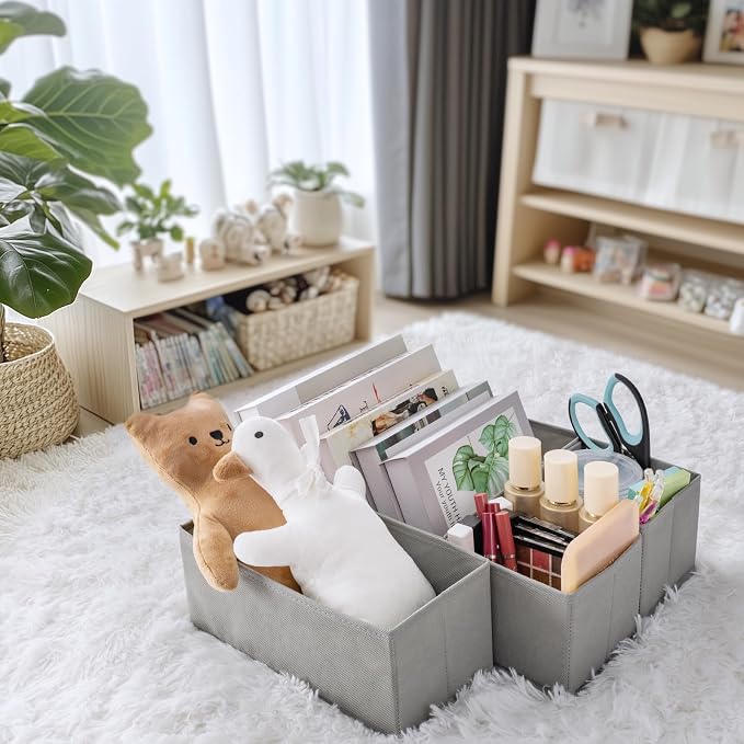 Drawer Organizer Clothes, 10 Pack Dresser Organizer for Baby Clothes, Underwear, Sock- Foldable Closet Organization and Storage Dividers Bins for Nursery, Bedroom (Grey) - Image 9