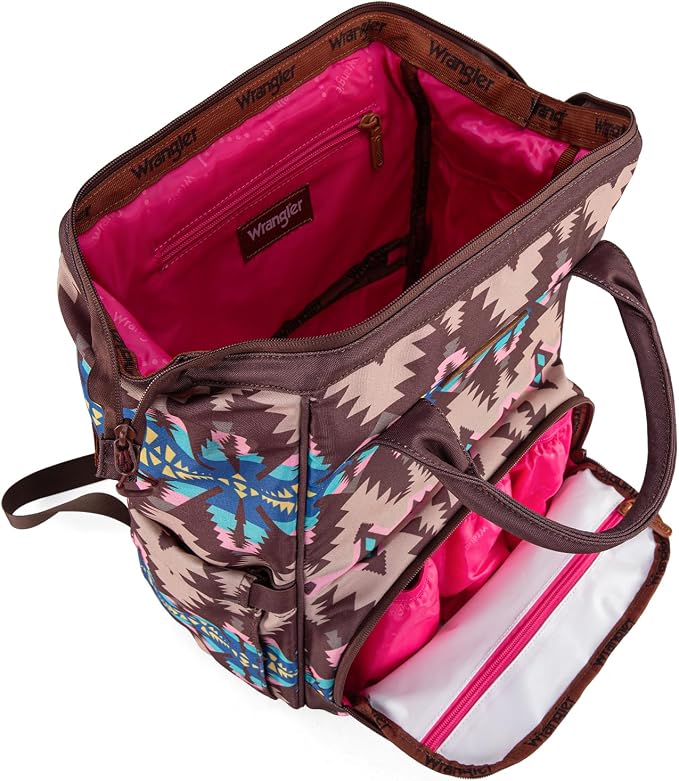 Wrangler Callie Diaper Bag Backpack with Stroller Straps Multifunction Baby Travel Bag WG2210-9110CF - Image 5