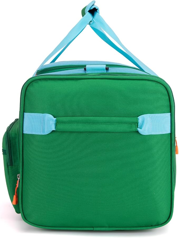 Large Kids Duffle Bag for Travel, Overnight or Weekend, Green Y | Roomy Size: 22.0"L x 12.0" H x 12.0"W, Made of Thick Polyester Fabric - Image 6