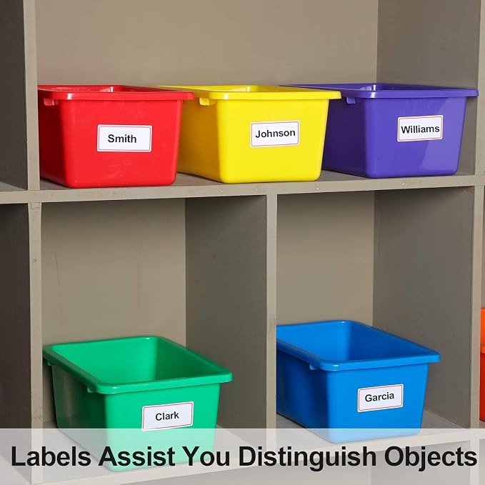 Zonon 12 Pcs Plastic Cubby Storage Bin Back to School Classroom Cubby Organization Storage Container with 1 Pack Self Adhesive Label for Office School Library(Mixed Colors,11.61 x 7.68 x 4.92) - Image 6
