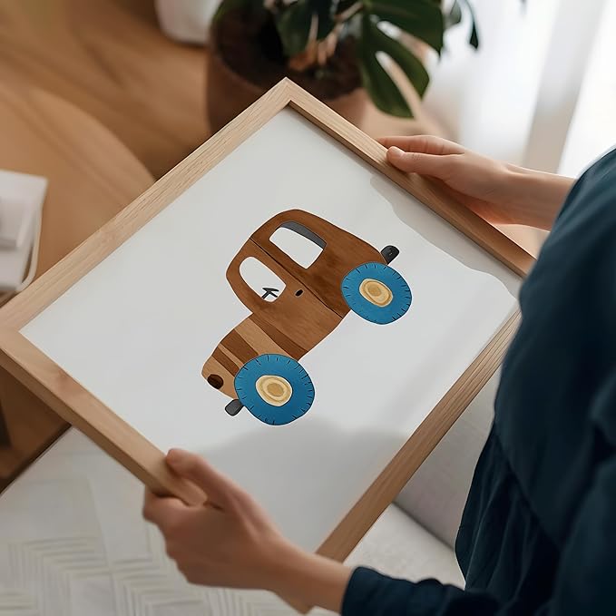 Poster Master Kid's Toy Car Print - Nursery Poster - Toddler Art - Playroom Housewarming Gift - Minimal Nursery Wall Art - Boho Kid's Room or Boy's Bedroom Decor - 11x14 UNFRAMED Wall Art