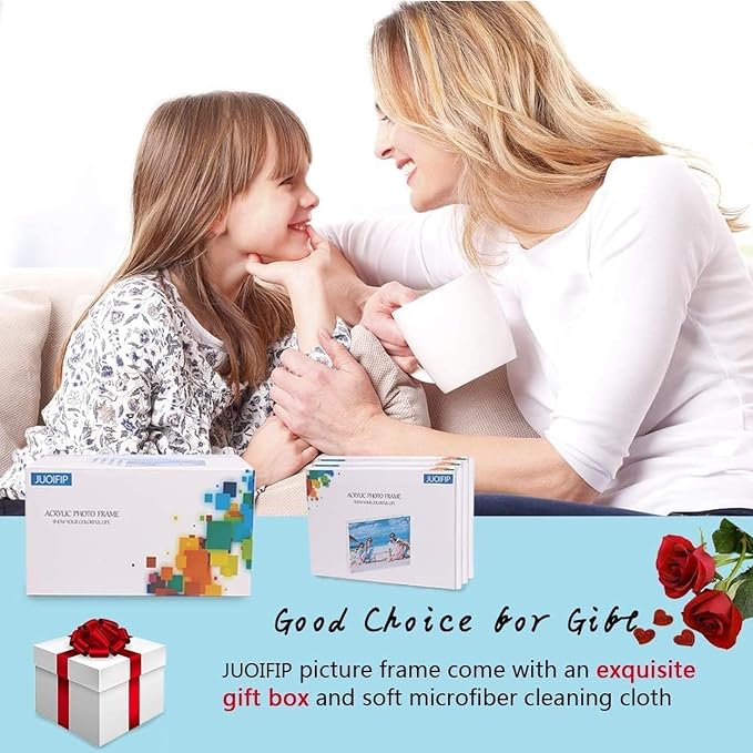 5X7 Acrylic Picture Frame with Stand Clear Magnetic Photo Fridge | Desktop Frameless Photo frame,Can be placed vertically,laid flat,or attached to the fridge,for Family, Baby, Friend Best Gift - Image 7