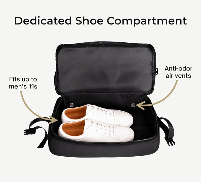 Modern Weekender Bag with Shoe Compartment, 30L Neoprene Personal Item - Image 3