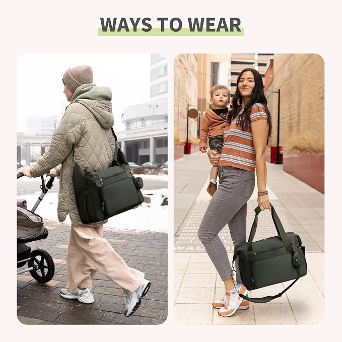 CEI-CEI Neoprene Diaper Bag Tote Large Maternity Hospital Bag Waterproof Travel Baby Tote briefcases for documents - Image 3
