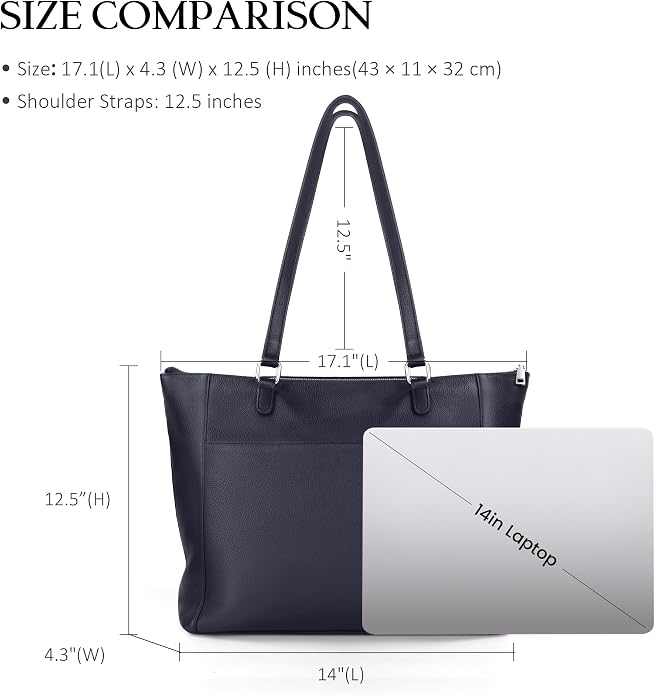 befen Genuine Leather Tote Bag for Women, Large Tote Bag for Women for Work Purses Satchel Handbags with Top Handles - Image 3