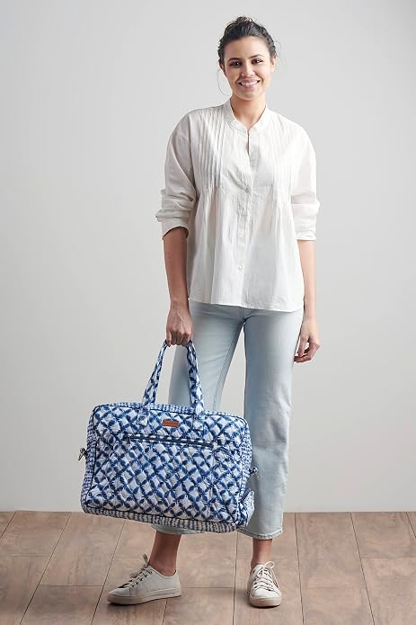 Maison d' Hermine Weekender Bags for Women Cotton Quilted Duffel Overnight Luggage Weekend Bag for Men Gym Gifts Travel | Overnight Luggage Weekend Bag for Men Gym Sports Gifts Duffle bag Business Travellers Trip Spring Summer - Image 8
