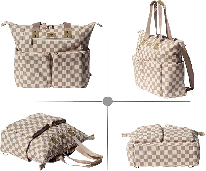 Diaper Tote Bag Totepack Backpack 2 in 1 for Women Multifunctional Large Capacity with Insulated Pockets Travel | Multifunctional - Image 6
