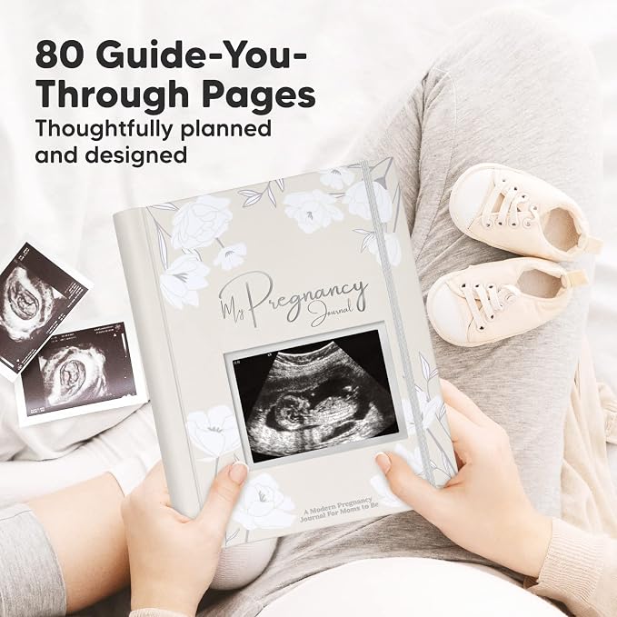 KeaBabies Pregnancy Journal, Pregnancy Announcements & First 5 Years Baby Memory Book Journal - 80 Pages Hard Cover Pregnancy Book For Mom To Be Gift - 90 Pages Hardcover First Year Keepsake Milestone - Image 2