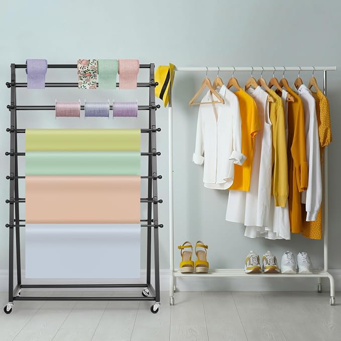 ikare Ribbon Organizer,Double-Sided Ribbon Holder for Craft Room | Ribbon Holder,15 Tier Ribbon Holder Organizer Rack, Gift Wrapping Craft Ribbon Storage Shelf Cake Shop Flower Store - Image 8