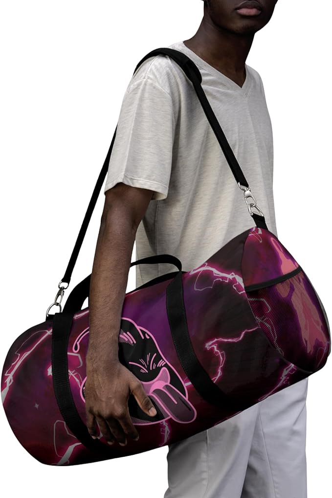 Anime Gym Bag for Women Men - Large Capacity Waterproof Workout Fitness Travel Sports Bags Fashion Street Camping Expandable Carry On Duffle Bag For Couple (Pink Bu) PTY - Image 6