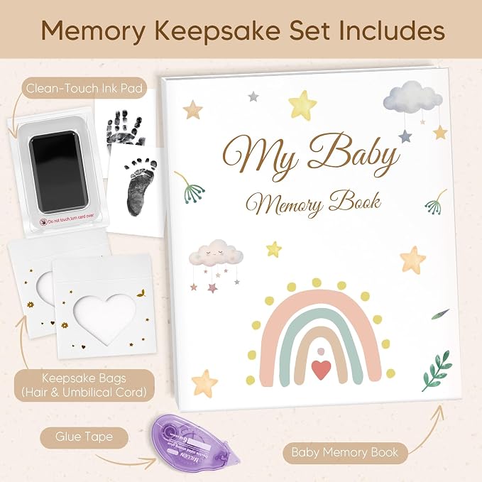 Pregnancy Journal for First Time Moms - LARGE-SIZED 11.5" x 13" Baby Memory Book Keepsake for Boy Girl - Timeless First 5 Year Baby Book - New Mom To Be Gift Neutral Journal Scrapbook Photo Album - Image 9