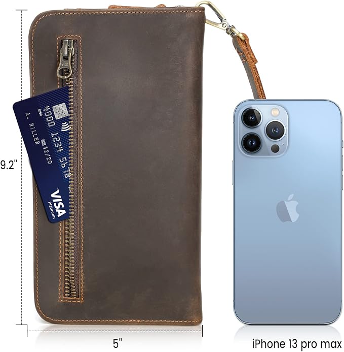 Polare Full Grain Leather Family Travel Passport Wallet and Documents Organizer RFID Blocking Case Holder Fits 6 Passports for Men and Women - Image 5