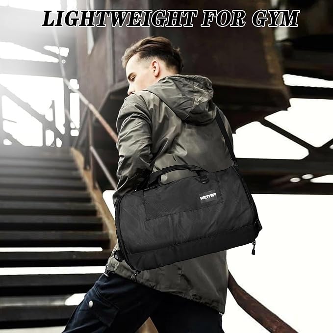 Wildroad Gym Bags for Men & Expandable Canvas Duffle Bag - 50l Travel Kit | Gifts for Men, Holiday Birthday Gift for Dad, Husband & Partner, Carry-on Size - Image 9