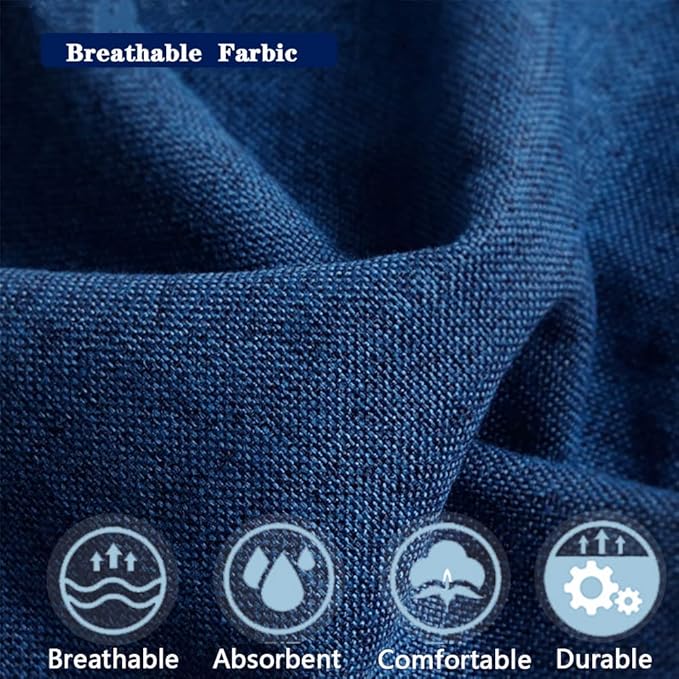 Stuffed Animal Storage Bean Bag Cover (No Filler) Extra Soft Beanbag Seat Chair Covers-Cotton Linen Memory Foam Beanbag Replacement Cover for Adults Children without Filling - Image 4