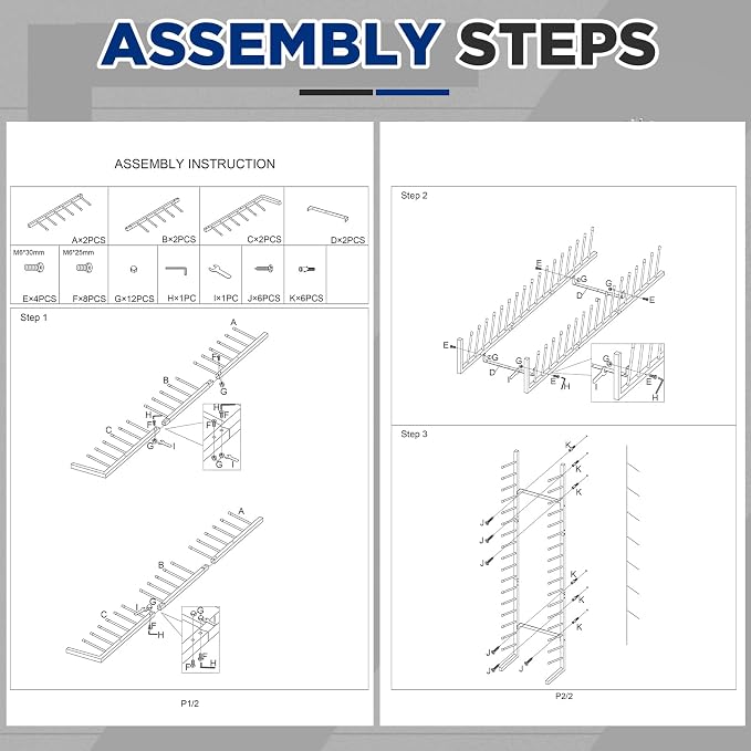 Gisafai 9/17 Tier Wall Mount Blueprint Storage Rack Hanging Vinyl File Roll Poster Display Rack Vertical Art Print Blueprint Holder for Plan Organization(84 x 21 x 11 Inches) - Image 3