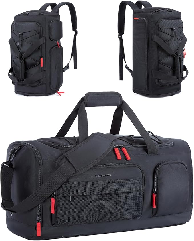 BAGSMART Gym Bag for Men, Athletic Sports Backpack Travel Hiking Duffel | 3-In-1 Gym Bag for Travel Clothes & Padded 13.3" Laptop, with Waterproof Wet Pocket & Shoe Compartment for Travel Camping by BAGSMART