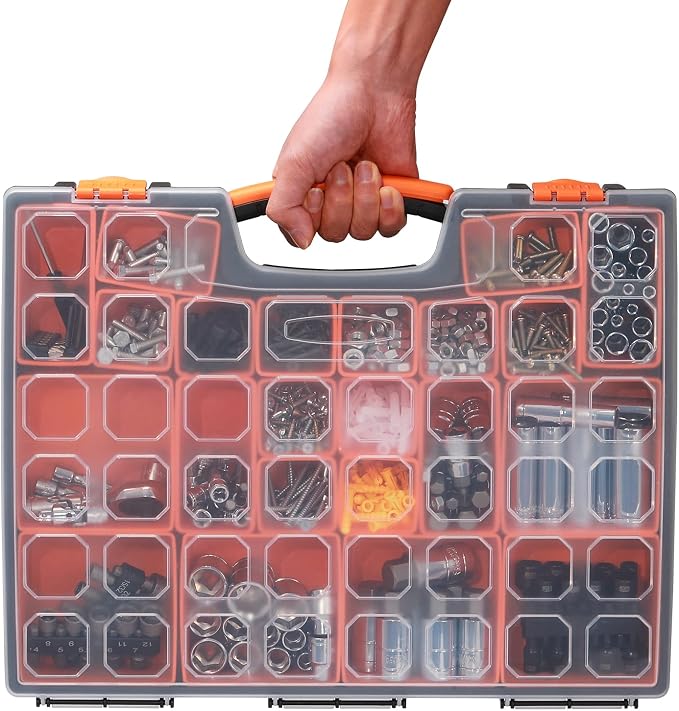 EMENTOL 3PCS Multi-Purpose Portable Organizer Box Set with 72-Removable Compartments, 3 Pieces Professional Boxes with Dimension 16.2"L*13"W*2.3"H - Image 5